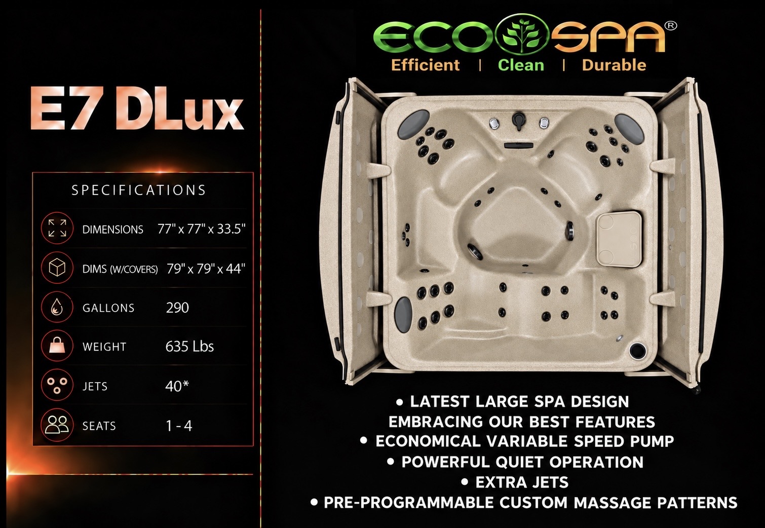 Eco Spa E7 DLux hot tub